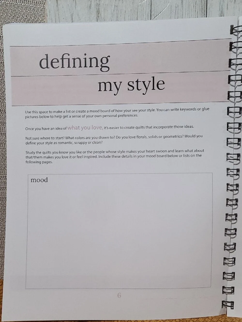 Quilting Journal — Spiral Softcover Pink Notebook for Notes & Planning NWT